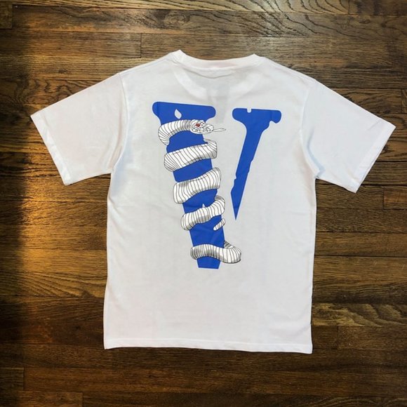 blue vlone snake shirt